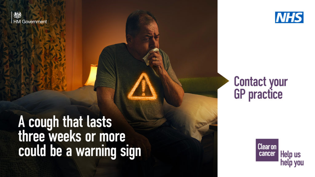 if you have a cough that lasts for 3 weeks or more please contact your gp